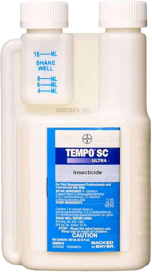Tempo Ultra SC 240 ML (8.12 oz) Multi Use Pest Control Insecticide ~ Spiders Bedbugs Roaches Silverfish etc..
