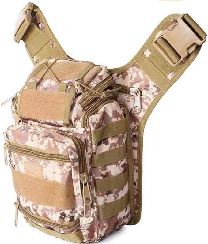 Outdoor Sports Hiking Sling Bag Shoulder Gear Pack Chest Range Bag Molle Camouflage Tactical Versipack