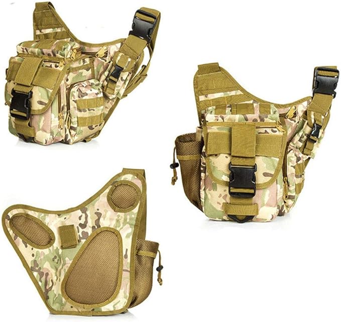 Sunnystacticalgear Outdoor Sports Hiking Sling Bag Shoulder Gear Pack Chest Range Bag Molle Camouflage Tactical Versipack - 3 Color Desert