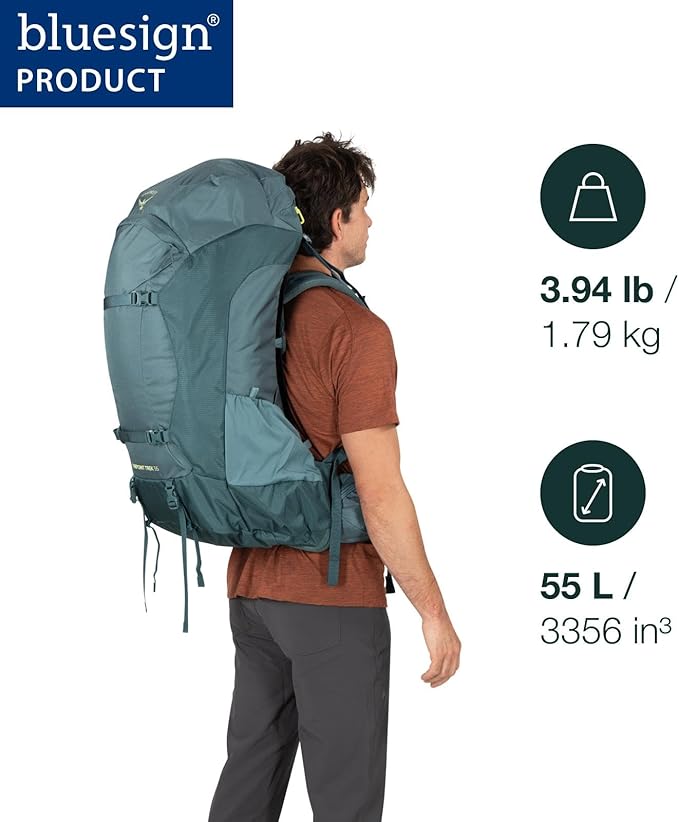 Osprey Farpoint Trek 55L Men's Travel Backpack - Hybrid Backpacking &amp Travel Bag with Internal Organization Black