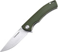 Harnds Talisman CK9168 Pocket Knife with Ball Bearing Pivot System Folding Knife with G10 Handle Pocketclip (armygreen handle)
