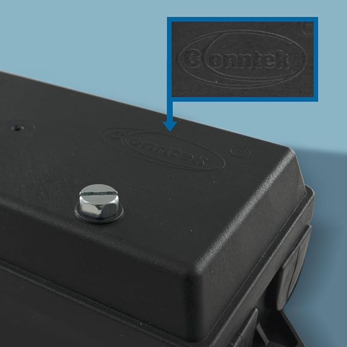Conntek 10110-048BX Overall 4FT 7-Way Plug Inline Trailer Cord with 7-Gang Junction BoxBlack