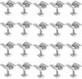 M METERXITY 20-Pack Solar Panel Mount Mid Clamps 35mm PV Panel Bracket Corrosion-free Aluminum Anodized Solar Mid Clamp for Roof/Wall/Boat/PV System/RVs Solar Panel Mounting Brackets [White]