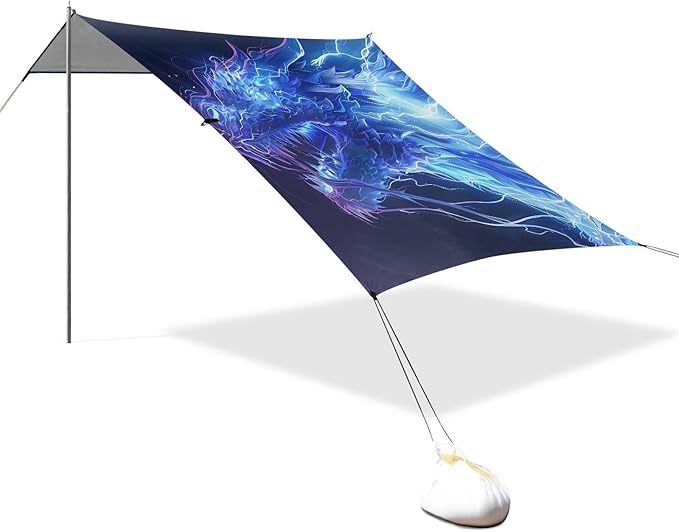 ALAZA Lightning Leader Beach Tent Sun Shelter Portable Canopy Sunshade for Outdoor Camping Picnics Backyard Fun 10x9 ft