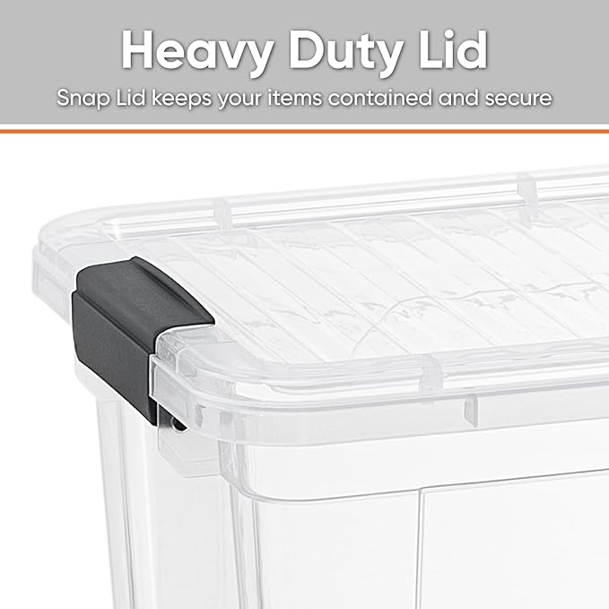 Superio Clear Storage Box with Lid 8.75 Quart Plastic Container Bins for Organizing Stackable Crates BPA Free Non Toxic Odor Free Organizers for Home Office School and Dorm 18 Pack