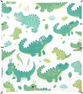 Cute Cartoon Crocodile Alligator Watercolor Beach Cabana Tent UPF50+ Water-Resistant Large Portable Sun Shelter with Sand Pockets for Camping Fishing Backyard Fun