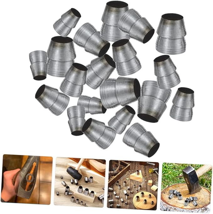 Angoily 80pcs Safety Round Handle Kit High-tensile Conical for Hammer Axe Sledge Reinforcement Accessories for Tool Handles Easy to Install