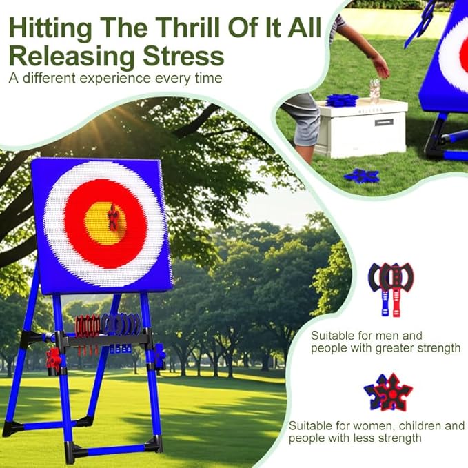 Safe Bristle Target Set Backyard Axe Throwing Game Axe Throwing Game for Backyard Indoor &ampOutdoorYard Games Lightweight &amp Portable for Camping