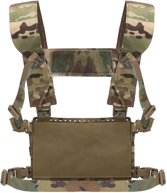 Tactical Pouches Chest Pack with Triple Magazine InsertMOLLE Chest Rig with Placard Hook Loop