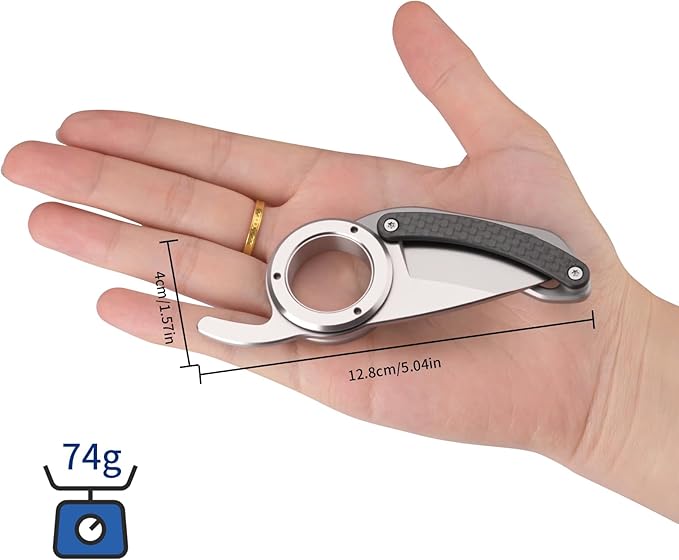 XTL Mini EDC Folding Utility Knife with 5Cr15 Steel Blade and Loop G10 Handle Compact Pocket Knife for EDC Outdoor Camping Hiking Christmas Stocking Gift for Men Women (1)