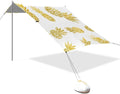 Beach Canopy with Windproof Ropes &amp Sandbags Beach Tent Sun Shade Sun Shelter for Camping Trips Fishing Backyard Fun or Picnics Pineapple
