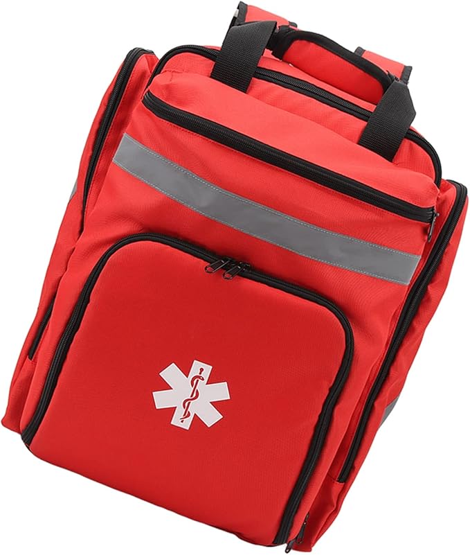 Red Firefighter Bag Large Capacity Responder Bag Sturdy Emergency Medical Backpack for Travel Camping