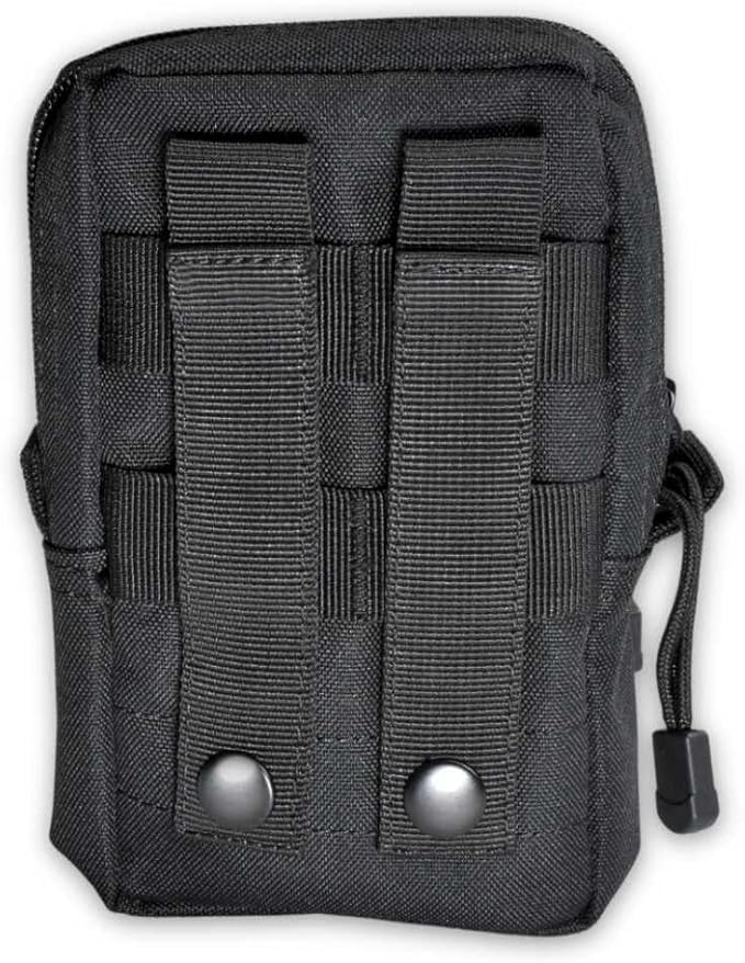 Torch Molle Admin Pouch EDC Waist Pack Phone Holder Tactical Tool Holster Gadget Organizer Utility Pocket (Black)