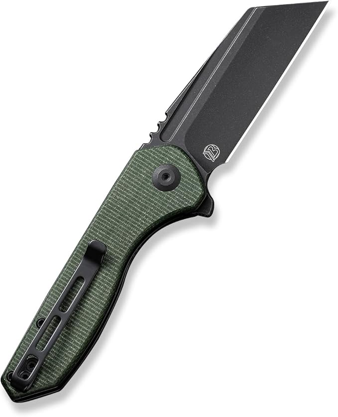 CIVIVI Pocket Knife for Men ExOne Folding Knife with Flipper 2.94 Nitro-V Reverse Tanto Blade Micarta Handle for Perfect EDC Gift C23036-3