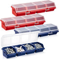 4 Piece Screw Organizers and Storage Bins with Locks Hardware Organizer Box Plastic with Compartment Bolt Organizer