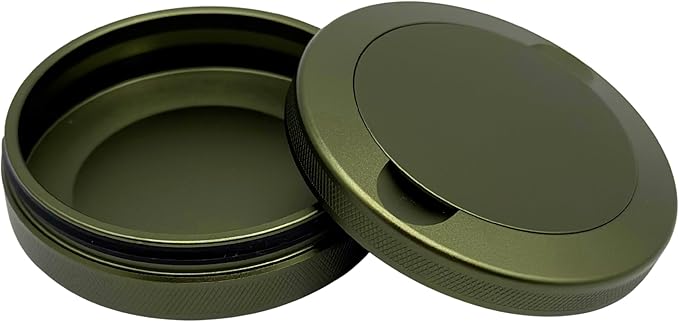 2.0 - Metal Container for Zyn: Extra Pouch Capacity &amp Used Compartment Easy-Open &amp Durable Pouch Can for Zyn Users (Custom Combat Green)