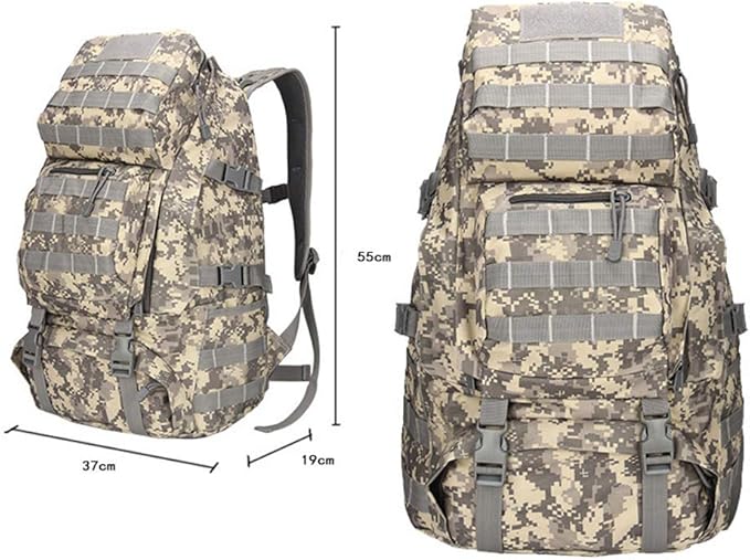 Outdoor Sports Pack Hiking Bag Tactical Rucksack Camo Knapsack Combat Camouflage Tactical Molle Backpack - DW