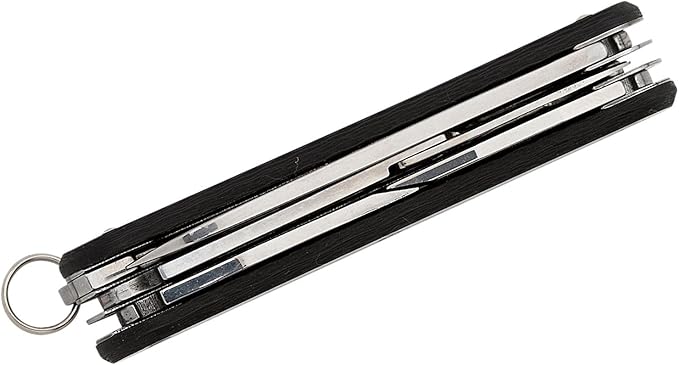 Fox Knives Vulpis FX-VP130-F4 Slipjoint Folding Knife 4-in-1 Multitool 2.17in Blade Bottle Opener Can Opener Flat Head Screwdriver Scissors - Compact Versatile Pocket Knife (Carbon Fiber)