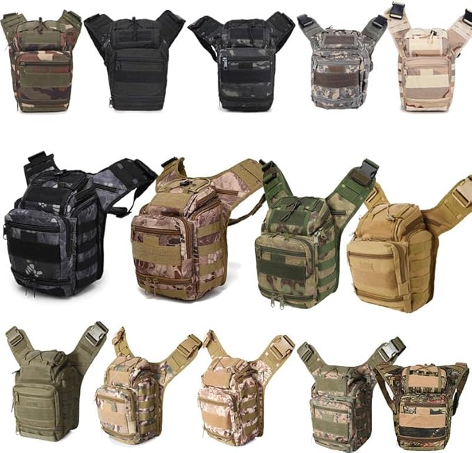 Outdoor Sports Hiking Sling Bag Shoulder Gear Pack Chest Range Bag Molle Camouflage Tactical Versipack - Tree