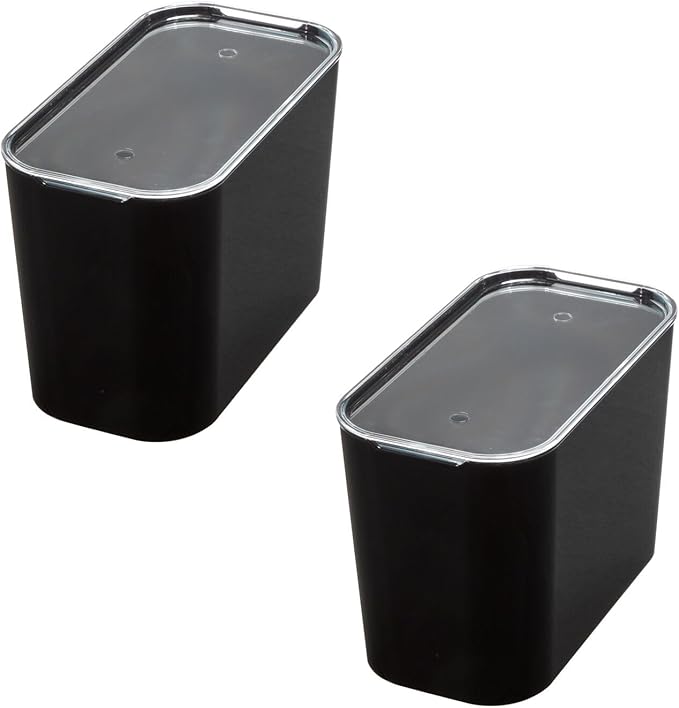 iDesign Tall Inner Storage Bin with Lid Set of 2 The Wallspace Collection Clear Bin