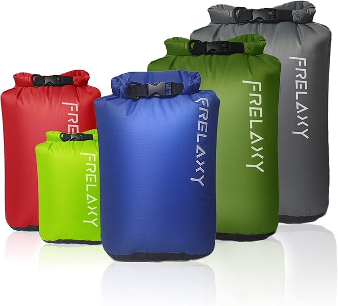 Frelaxy Dry Bag 3-Pack/5-Pack Ultralight Dry Sack Outdoor Bags Keep Gear Dry for Hiking Backpacking Kayaking Camping Swimming Boating