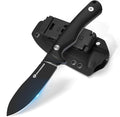 DRACHENADER SHADOW 8.11 Fixed Blade Hunting Knife D2 Steel Blade Survival Knife with Kydex Sheath Horizontal Carry for Men Outdoor Skinning and Camping (Black)