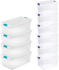 Sterilite Storage Solution with 106 Quart Clear Tote w/Latching Lid 4 Pack and 66 Quart Clear Tote w/Latching Lid 6 Pack