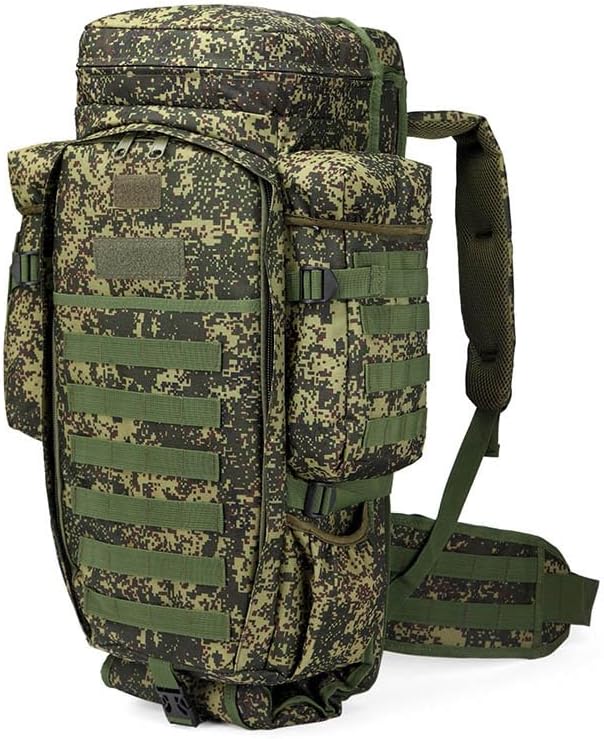 Outdoor Sports Pack Hiking Bag Tactical Rucksack Camo Knapsack Combat Camouflage Tactical Molle Hiking Backpack - Russia Camo