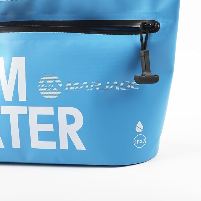 IPX7 Waterproof Dry Bag 2.5L Floating PVC Dry Sack with Waterproof Zipper Shoulder Strap for Kayaking Swimming Beach Travel Boating Camping Hiking Canoeing Paddleboarding Water Sports (Blue)