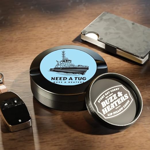Buzz &amp Heaters Metal Container for Zyn | Metal Holder for Zyn |Metal Can for Zyn | Metal Cases for Zyn Holder | Metal Pouch Cans for Zyn | Offshore Need A Tug