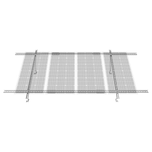 VEVOR Solar Panel Mounting Brackets 30-60 Adjustable Multi-Piece Brackets for 1-4PCS Panels Carbon Steel Ground Mount Stand for Farms RVs Boats Off-Grid System