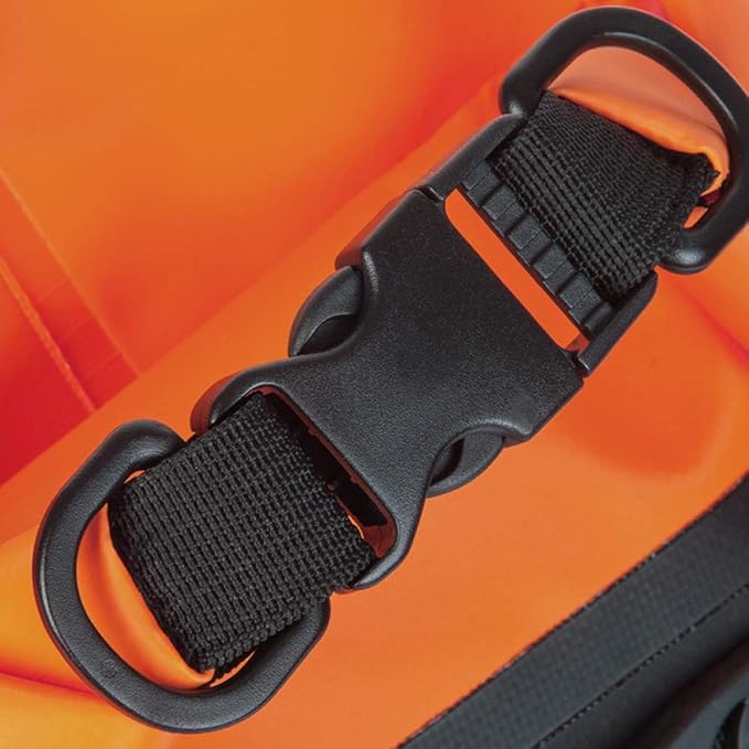 3D MAXpider Roll Top Dry Bag Backpack 10L Waterproof Lightweight Floating Marine Drybag - Detachable Straps Mesh Front Pocket - Travel Hiking Fishing Swimming Boating Kayaking Camping (Orange)