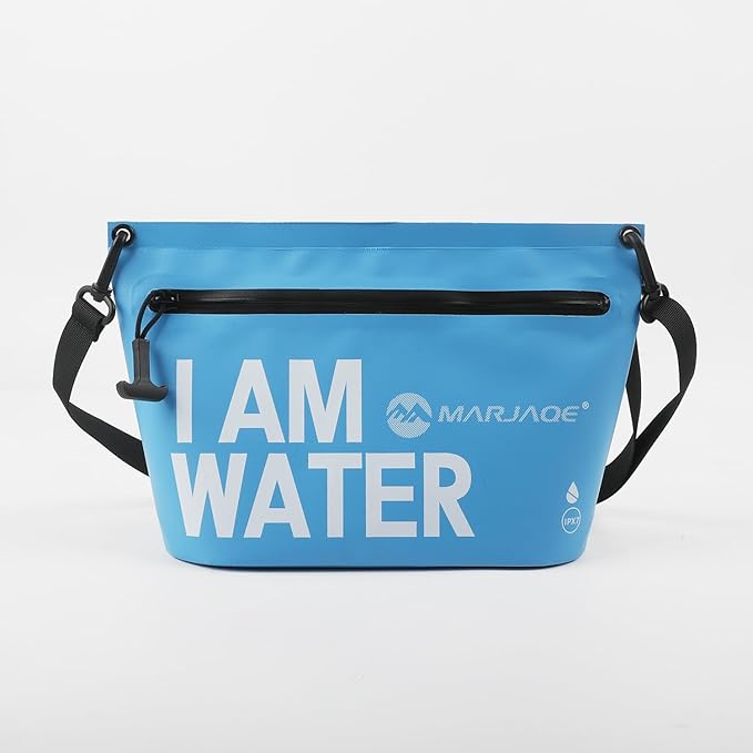 IPX7 Waterproof Dry Bag 2.5L Floating PVC Dry Sack with Waterproof Zipper Shoulder Strap for Kayaking Swimming Beach Travel Boating Camping Hiking Canoeing Paddleboarding Water Sports (Blue)