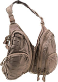 LA Police Gear Tactical Chest Pack Attachment Vest Pocket Storage System Backpack Chest Pockets - Brown