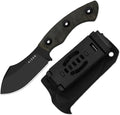 Kizer Rook Fixed Blade Knife 3.11 Nessmuk-style 10V Blade Hunting Knives with Gray Richlite® Handle Bushcraft Knife with Sheath &amp TekLok for Camping Hunting Survival 1090A1