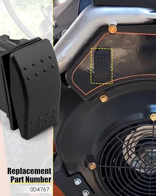 0D4767 Generator On-Off-(ON) Rocker Switch Fit for Generac GP15000 DPDT Spade