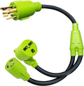 30Amp Generator to Welder Y Splitter Adapter NEMA L14-30P to NEMA 6-30R/L6-30R Y Splitter Cord Adapter for 50Amp and 30Amp Welder and Level 2 EV Charger 240V STW 4/10 AWG 2.5FT