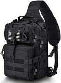 HAOMUK Tactical Sling Bag Pack Military Rover Shoulder Sling Backpack EDC Molle Assault Range Bag