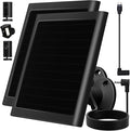 6W Solar Panel Charger for Ring Camera Compatible with Ri ng Stick Up Camera and Ring Spotlight Plus/Pro Camera Battery Waterproof (Black 2Pack)