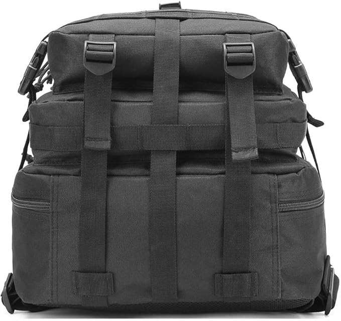 Tactical Backpack for Men 45L Military Gym Backpacks Large 3-Day Assault Pack Bug Out Bag MOLLE Daypack for Rucking Fishing Camping(Black)