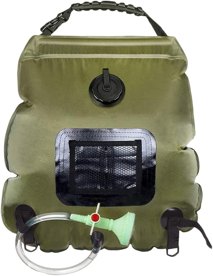 Toddmomy Solar Shower Bag Portable Camping Shower Nozzle for Outdoor Hiking Beach and to Use Design Temperature Display for Picnics and Fishing