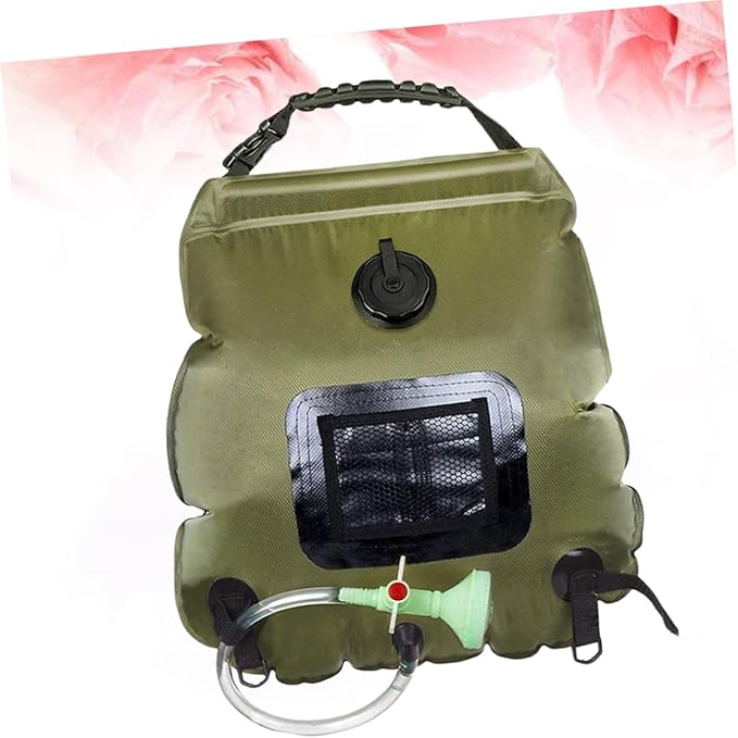 Happyyami 20l Portable Outdoor Shower Solar Camping Water Storage Camping Shower Bag Easy to Use for Hiking