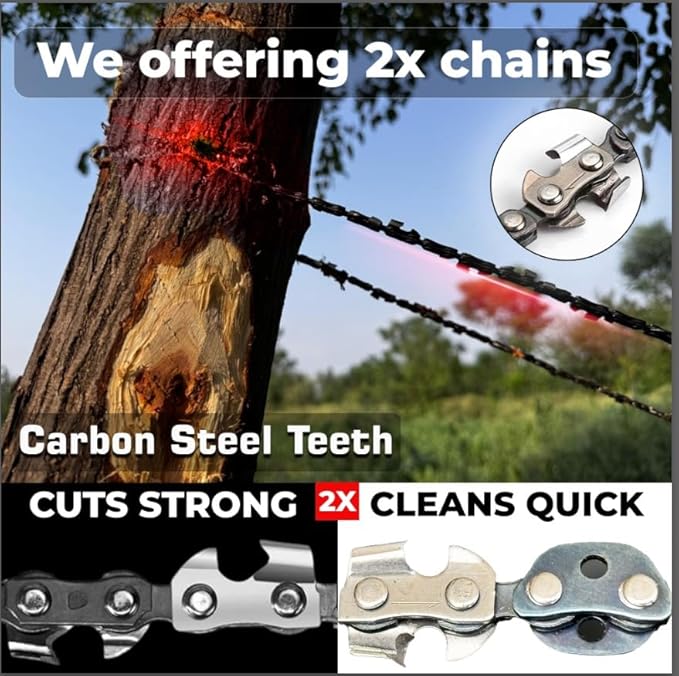 2 Pack High Limb Rope Saw 55 Inch – Dual Sided Manual Chainsaw with 70 Sharp Teeth Tree Rope Chain Saw for High Limbs with Storage Box – Heavy Duty Rope Saw for Tree Cutting Camping &amp Survival