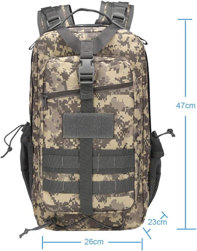 Outdoor Sports Pack Hiking Bag Tactical Rucksack Camo Knapsack Combat Camouflage Tactical 30L Molle Backpack