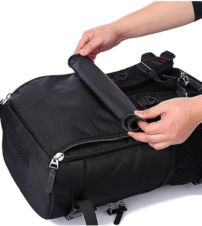Tactical Backpack Military Molle Hiking 36-55L travel casual sporty outdoor duffel bag green (40L) rain cover