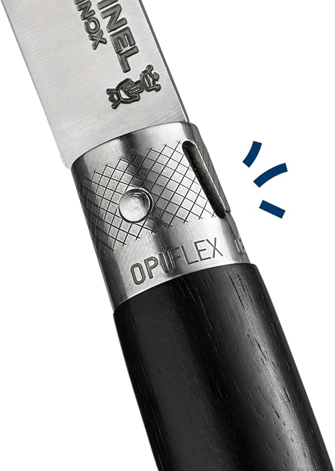 OPINEL NEO6 Folding Non-Locking Pocket Knife OPIFLEX Intuitive Design EDC Folder Wood Handles 2.75 in. Blade (Ebony)