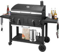 Charcoal Grill Outdoor BBQ Grill Extra Large Cooking Area 794 Square Inches with Two Individual &amp Adjustable Charcoal Tray Foldable Side Tables for Outdoor Cooking Backyard Camping Picnics By DN