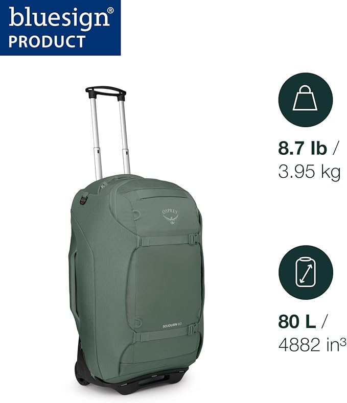 Osprey Sojourn 28/80L Wheeled Travel Backpack with Harness Black