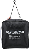 40L Solar Shower Bag Portable Water Bag with Solar Heated System Energy Efficient Outdoor Camping Shower for Hiking Beach and Travel Includes Shower Pipe and Rope