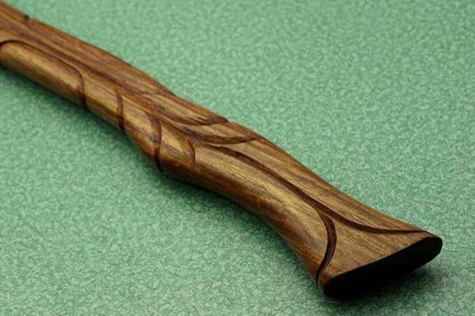 20 Inches Long Damascus Steel Tomahawk Axe Engraved Rose Wood Handle Bearded Hiking Battle Axe Hand Forged Damascus Steel Head Thick Cow Hide Leather Sheath